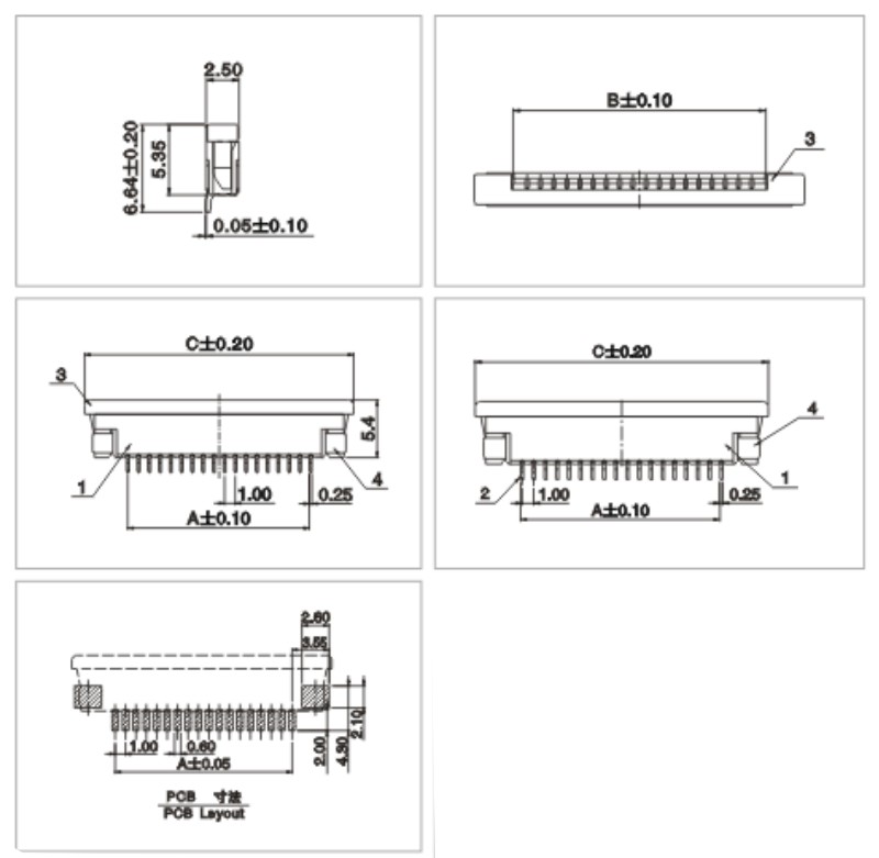 1.0Pitch SMT FPC Connector 1.0Pitch SMT FPC Connector