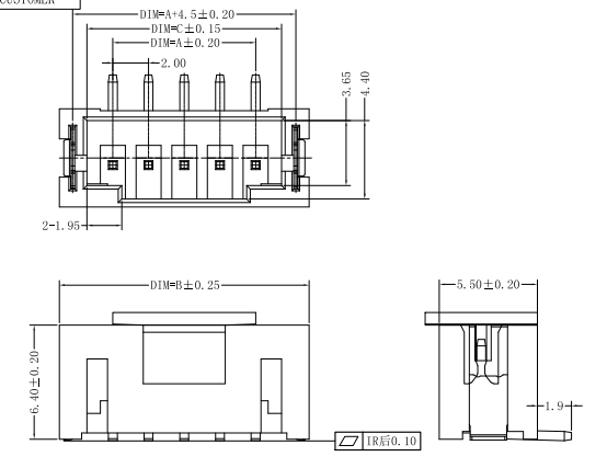 2.0mm Pitch Vertical SMT Pin Socket 2.0mm Pitch Vertical SMT Pin Socket