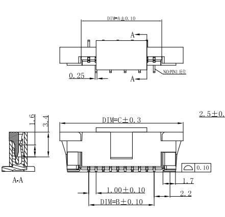 FPC 1.0mm Pitch Vertical Bottom Contact Locking With Cover Connector FPC 1.0mm Pitch Vertical Bottom Contact Locking With Cover Connector