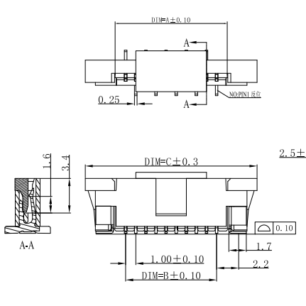 1.0mm Pitch FPC Vertical Non-Polarized Flip-Lock Connector 1.0mm Pitch FPC Vertical Non-Polarized Flip-Lock Connector