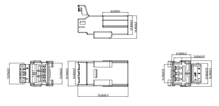 3.5 Pitch 3P White Housing 3.5 Pitch 3P White Housing