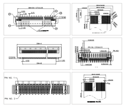 0.5mm Pitch FPC ZIF Flip-Lock Vertical SMT Type 0.5mm Pitch FPC ZIF Flip-Lock Vertical SMT Type
