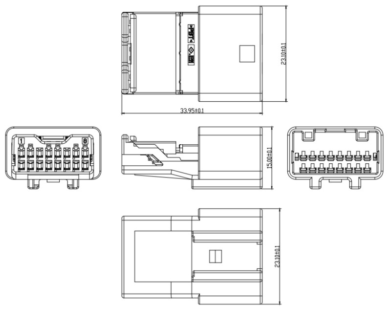 [6098-5281] 2.2Pitch 16P Female Housing
