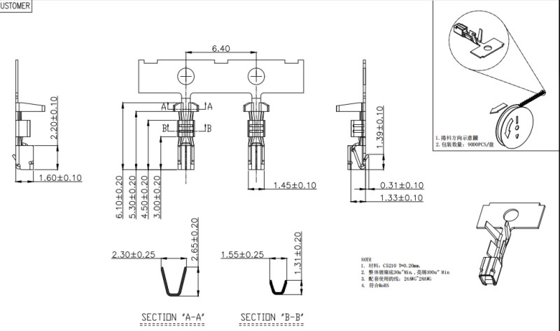 [GT17HNS2-4DS-2C(A-D)] GT17 Wire End Terminal