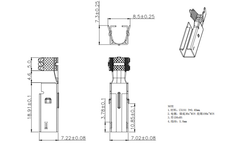 [GT17HNS2-4DS-2C(A-D)] GT17 Wire End Bushing from China manufacturer - Connector