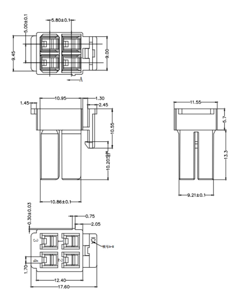 [XLP-04V] 5.0Pitch 4P Wire End Housing