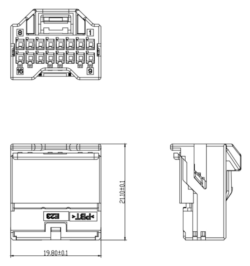 [6098-5279] 2.2Pitch 16P Male Housing